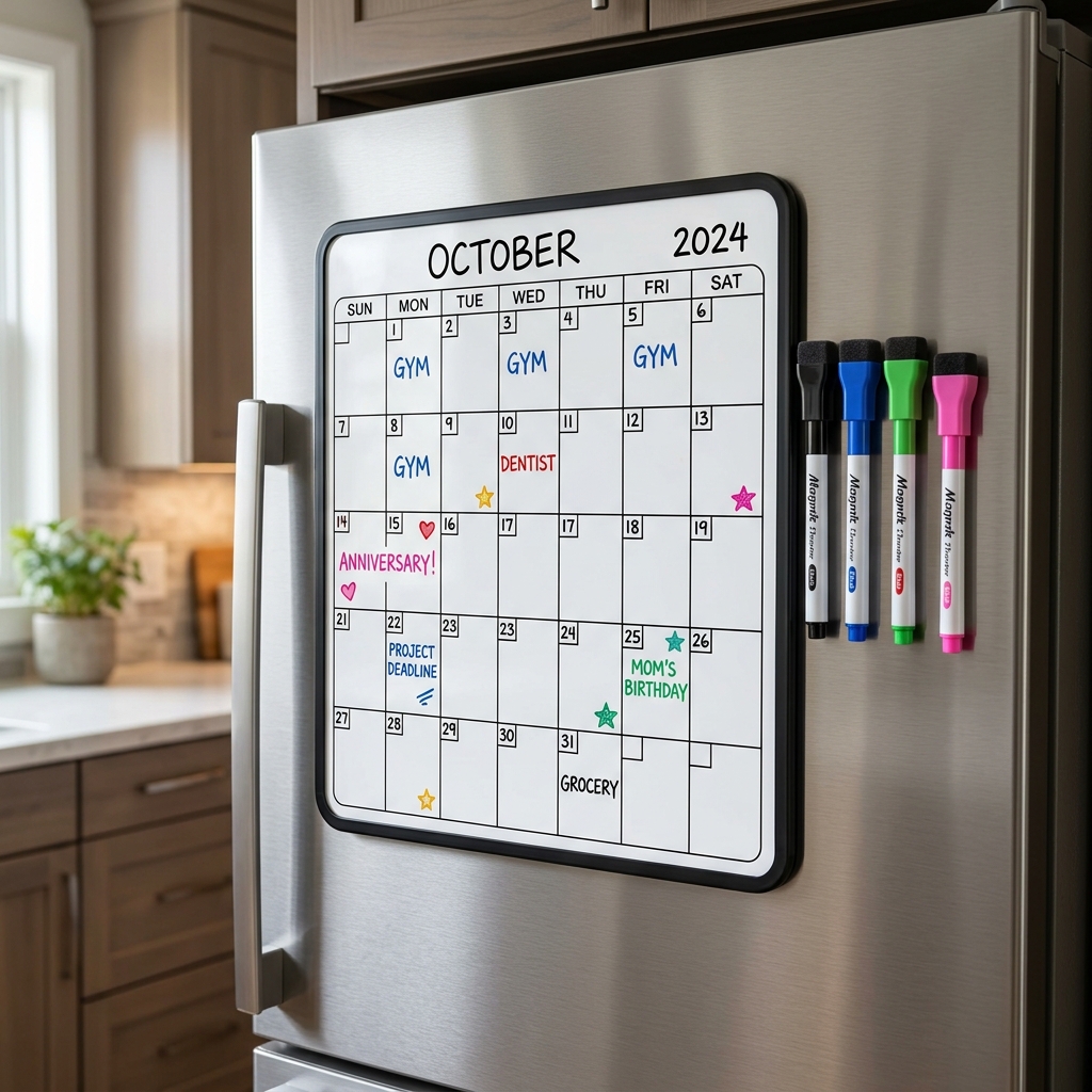 Magnetic Dry Erase Calendar for Fridge